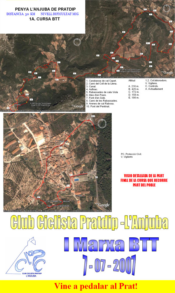 Cartell del Club Ciclista Pratdip l'Anjuba