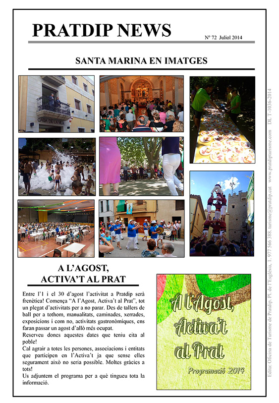 Noticies Pratdip Nº72 Juliol 2014