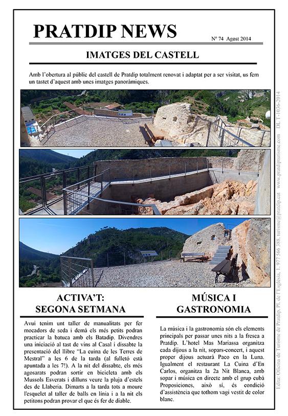 Noticies Pratdip Nº74 Agost 2014