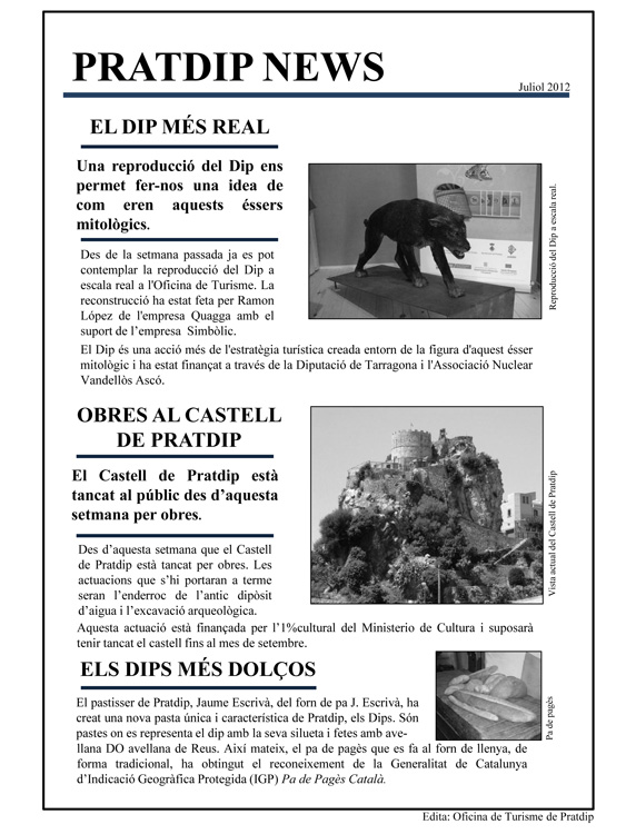 Noticies Pratdip Nº1 Juliol 2012