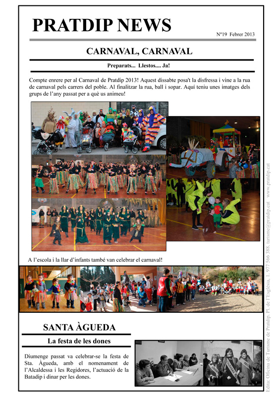 Noticies Pratdip Nº19 Febrer 2013