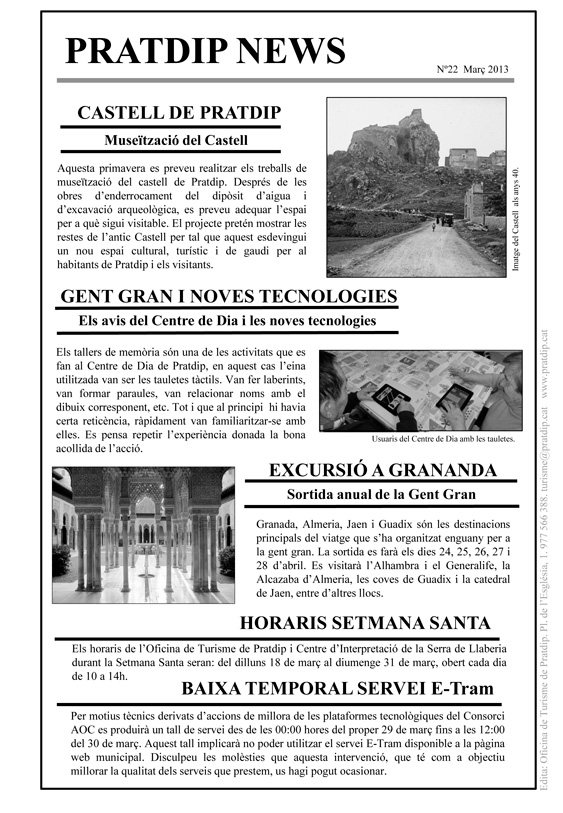 Noticies Pratdip Nº22 Març 2013