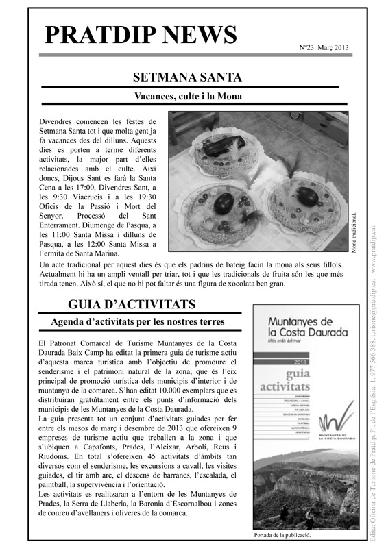 Noticies Pratdip Nº23 Març 2013