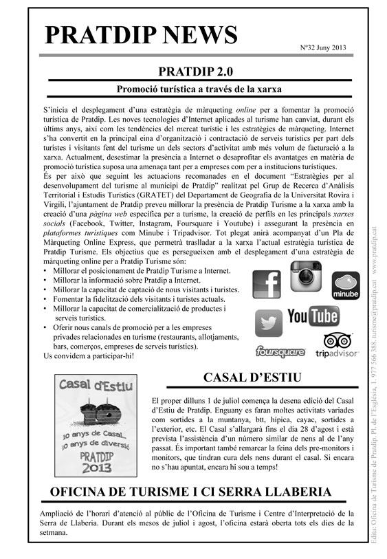 Noticies Pratdip Nº32 Juny 2013