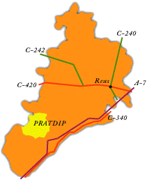 Com arribar a Pratdip?